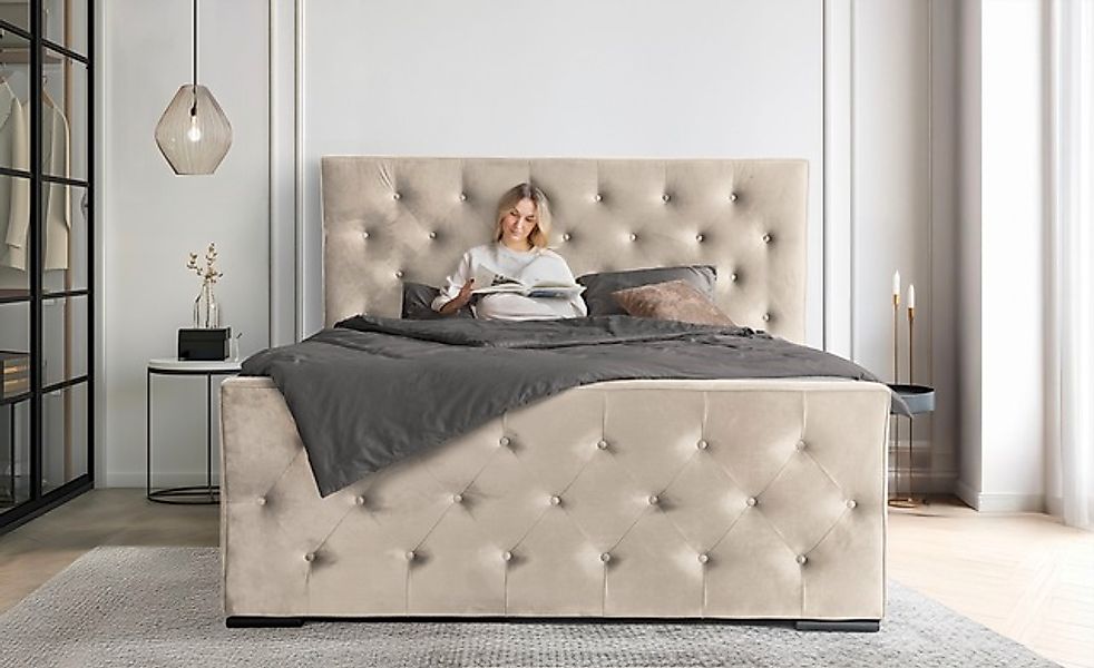 COLLECTION AB Boxspringbett »Florence inkl. Kingsize (28 cm) Matratze (H3) günstig online kaufen