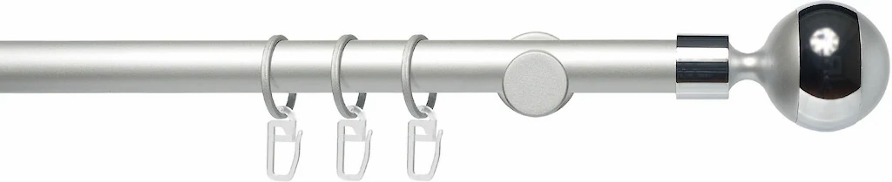 Liedeco Gardinenstange "Fertigstilgarnitur 20 mm Power Kugel mit Ring" Ø 2 günstig online kaufen