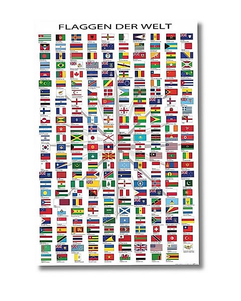 Close Up Poster Flaggen der Welt Poster 61 x 91,5 cm günstig online kaufen