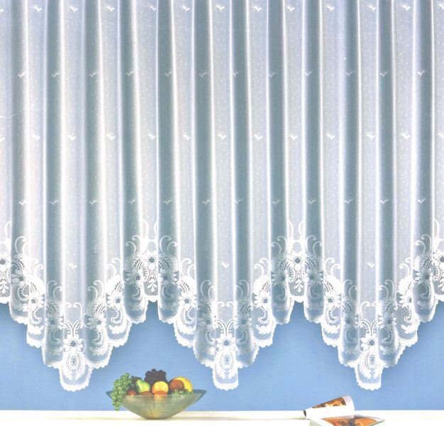 Weckbrodt Gardine "Flensburg" Kräuselband 1 Stk. tlg. Bogenstore, Jacquard, günstig online kaufen