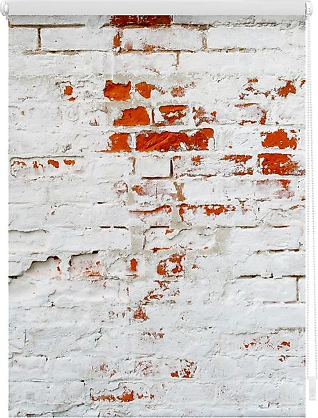 Seitenzugrollo Klemmfix Motiv Mauer, LICHTBLICK ORIGINAL, günstig online kaufen