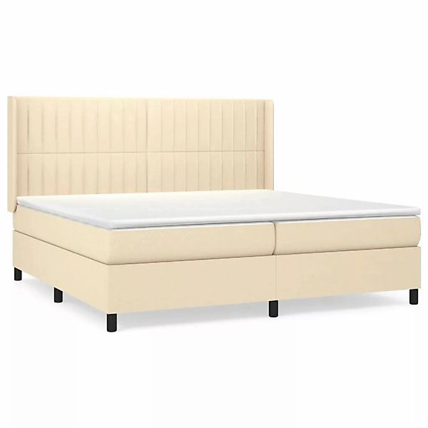 vidaXL Boxspringbett mit Matratze Creme 200x200 cm Stoff1395696 günstig online kaufen