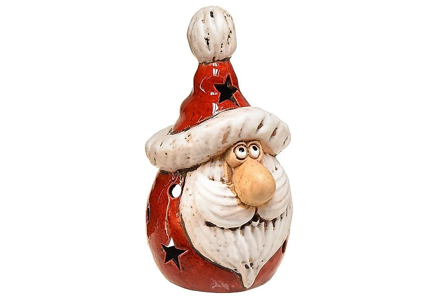Viana Weihnachtsmann Weihnachtsmann-Windlicht Rot 18 cm – Deko Teelichthalt günstig online kaufen