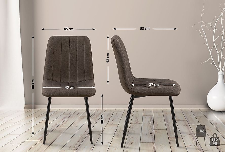 CLP Esszimmerstuhl Dijon (4er Set), gepolstert, günstig online kaufen