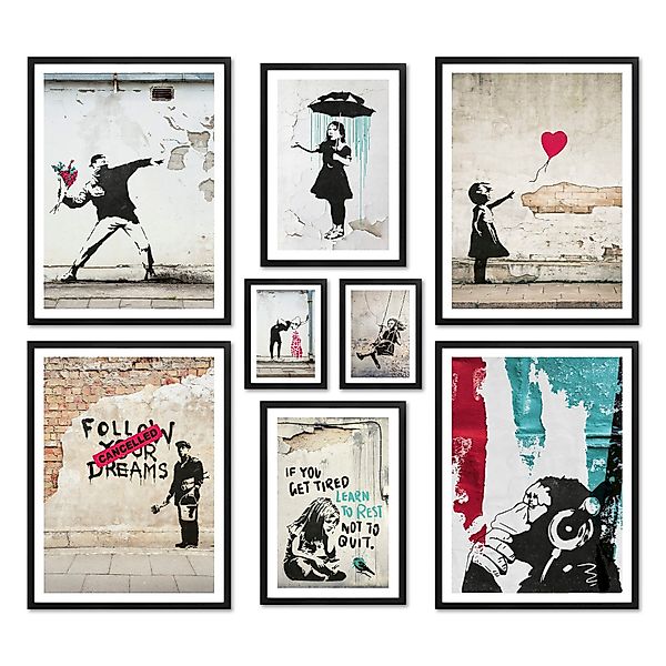 ARTFAVES Bilder-Collage Poster Set - BANKSY günstig online kaufen