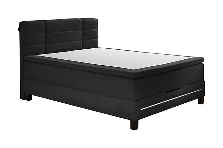 Boxspringbett ca. 140x200 cm mit Topper und USB inkl. LED Beleuchtung anthr günstig online kaufen
