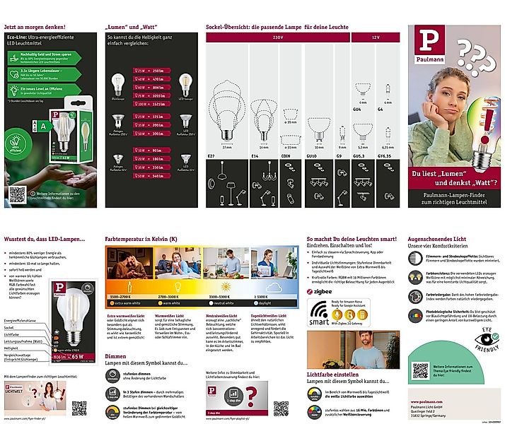 Paulmann LED-Leuchtmittel 9er Pack 5,5 W Tropfen E27 2700K, E27, 9 St., War günstig online kaufen