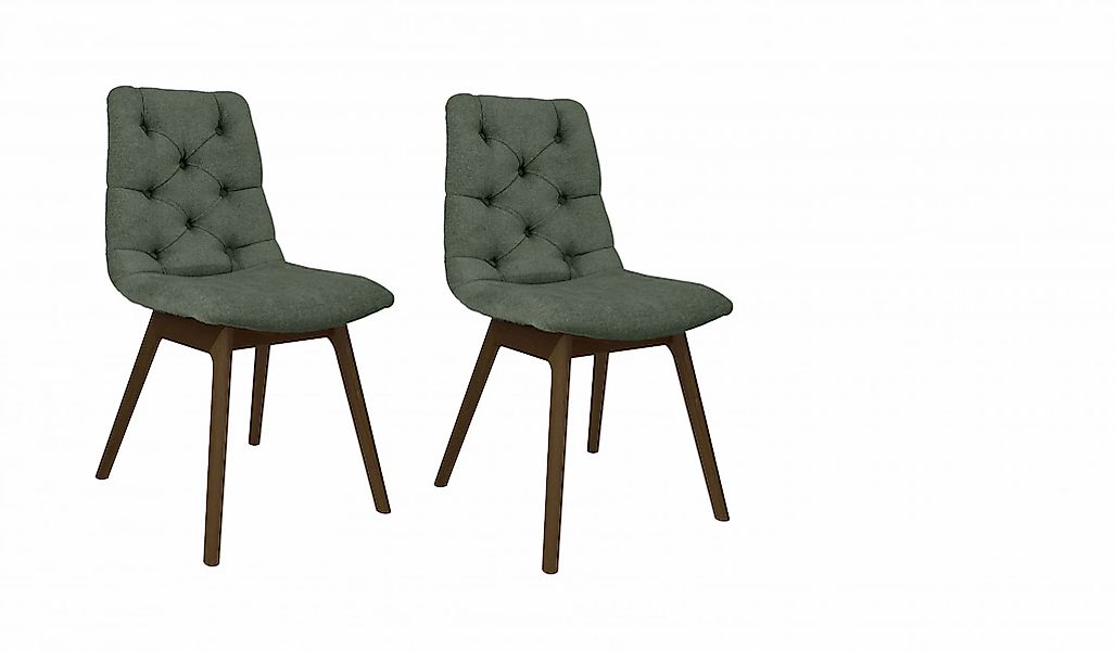andas Esszimmerstuhl "Ramon", (Set), 2 St., Chenille, mit Massivholzbeinen, günstig online kaufen