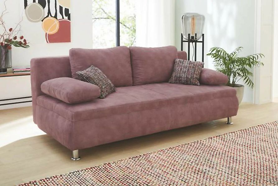 Funktionssofa Bettsofa 204 cm breit Rosa Antonio günstig online kaufen