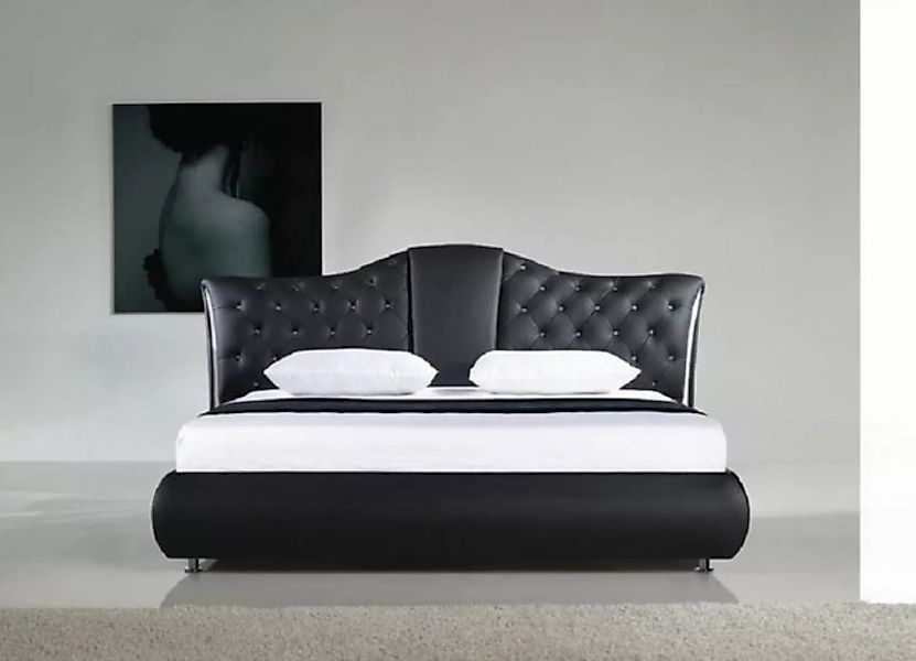 JVmoebel Bett Bett Design Klassische Betten Doppel Leder Polster Schlafzimm günstig online kaufen