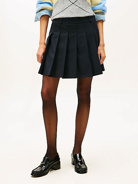 Tommy Hilfiger Plisseerock "TIMELESS WOOL PLEATED MINI SKIRT" mit Wolle günstig online kaufen