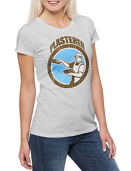 Urban Backwoods Print-Shirt Plasterer Damen T-Shirt Stuckateur Maler Painte günstig online kaufen