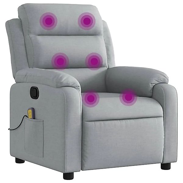 vidaXL Massage-Relaxsessel Hellgrauer Stoff 3205723 günstig online kaufen