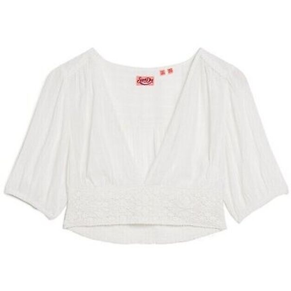 Superdry  T-Shirt T-shirt à liseré en dentelle femme  Ibiza günstig online kaufen