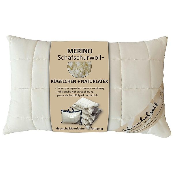 Meivita Naturfaserkopfkissen Merino Schafschurwolle Kopfkissen, Füllung: günstig online kaufen