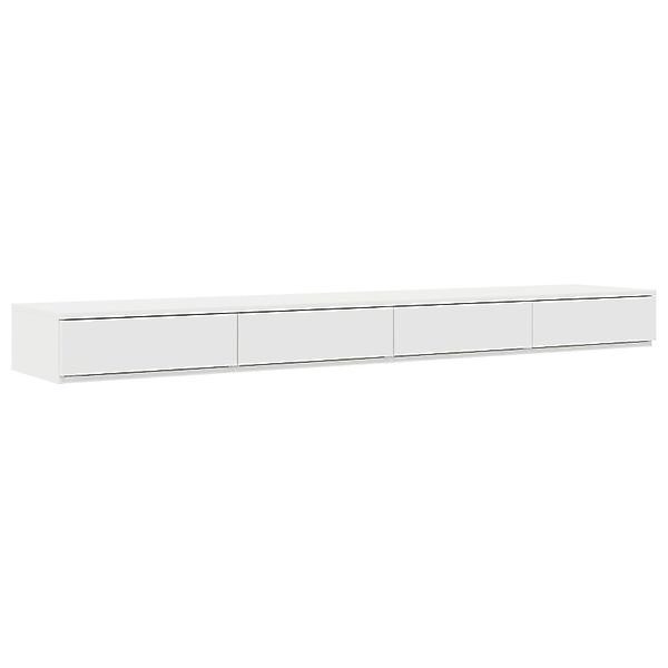 vidaXL Nachttisch Bett-Schubladen Weiß 180x36,5x16,5 cm günstig online kaufen