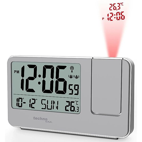 technoline Projektionswecker WT 534 Grau günstig online kaufen