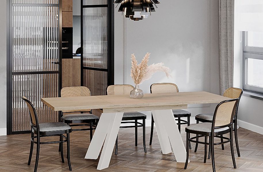 Endo-Moebel Esstisch "Coso Kaschmir" 130-210cm ausziehbar, erweiterbar, Kas günstig online kaufen