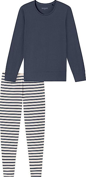 Schiesser Pyjama Damen-Schlafanzug Single-Jersey Streifen: Hose, gestrickte günstig online kaufen