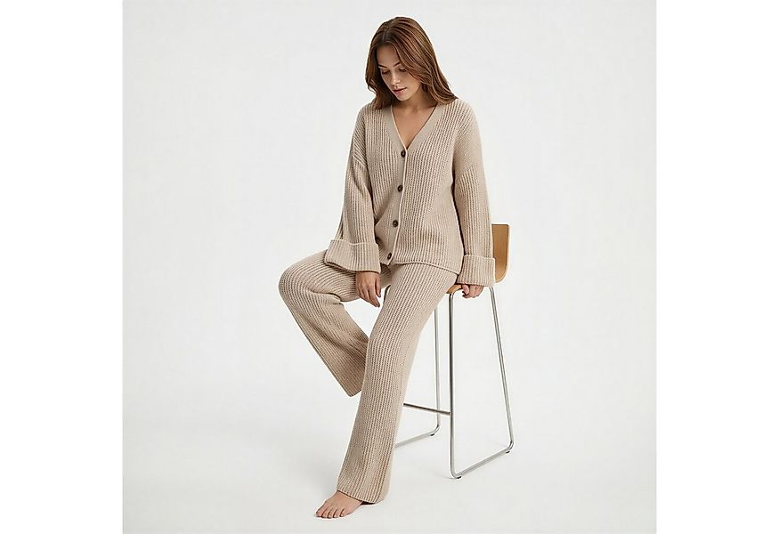 OriginalYou Cardigan Damen Strickanzug Cardigan & Hose mit Ärmelumschlag un günstig online kaufen