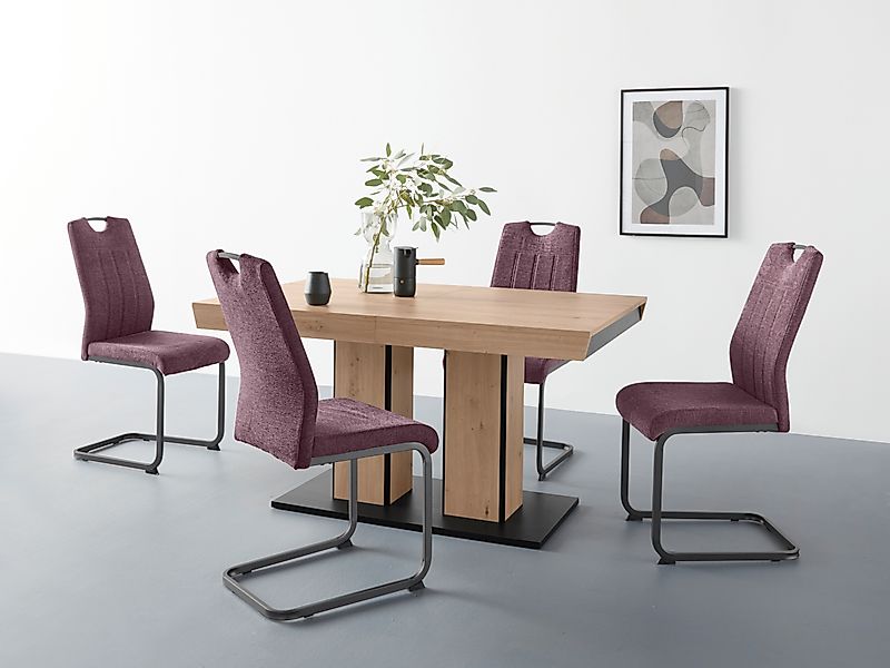 HELA Essgruppe »Tisch ausziehbar 140 -220 cm,« Set, 5 Stk. tlg. Belastbarke günstig online kaufen