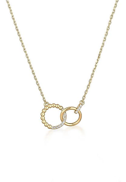 Elli Kette mit Anhänger Ringe Infinity Kristalle Silberfarben für Damen günstig online kaufen