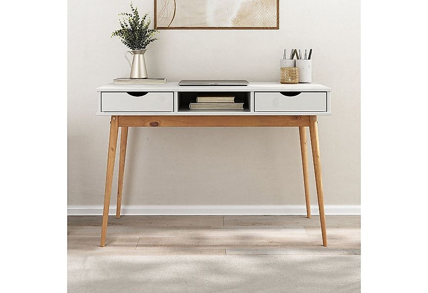 IDIMEX Schreibtisch STEFANO, Bürotisch mit Schubladen aus Massivholz Konsol günstig online kaufen