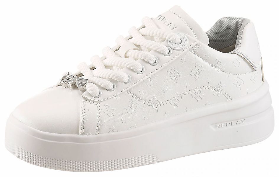 Replay Plateausneaker Halbschuh, Freizeitsneaker, Schnürschuh mit Monogramm günstig online kaufen