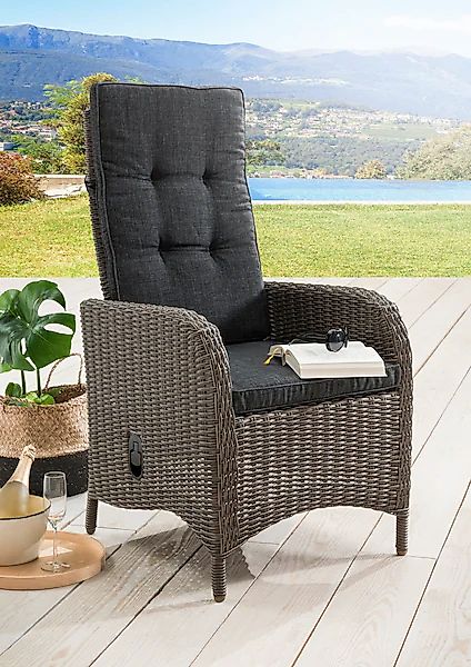 Destiny Gartensessel »PALMA« Set, 2 Stk. tlg. Aluminium, Polyrattan, inkl. günstig online kaufen