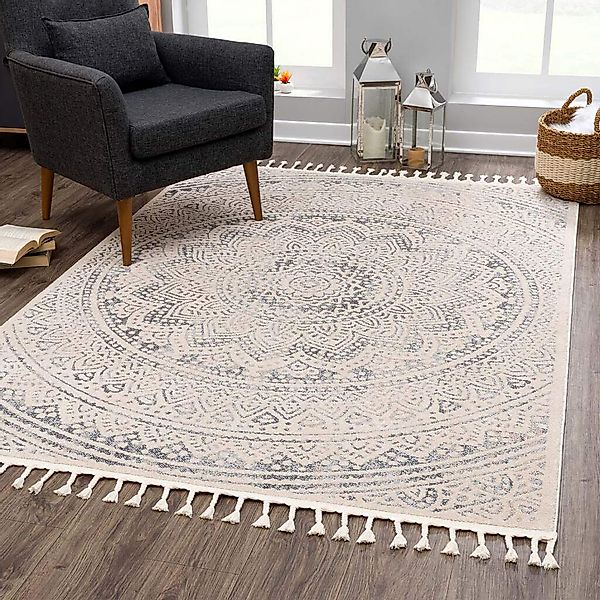 Carpet City Teppich »Art 1652« rechteckig 7 mm Höhe Kurzflor, Ornamenten-Mu günstig online kaufen