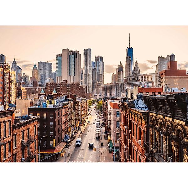 Fototapete New York Braun Grau Weiß Beige 3,50 m x 2,55 m FSC® günstig online kaufen