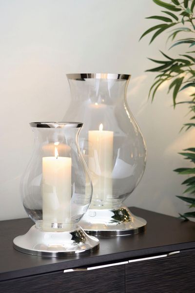 Fink Windlicht »BIG« Silberfarben - aus Metall vernickelt und Glas günstig online kaufen