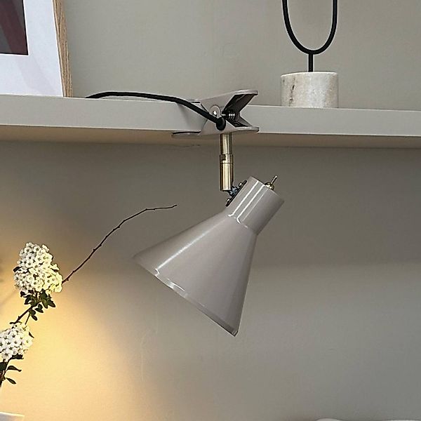 Dyberg Larsen Klemmlampe Sleep, braun, Ø 15 cm, Stahl günstig online kaufen