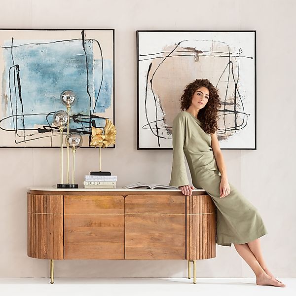 Kare Design Bild mit Rahmen »Gerahmtes Bild Dust Blau« günstig online kaufen