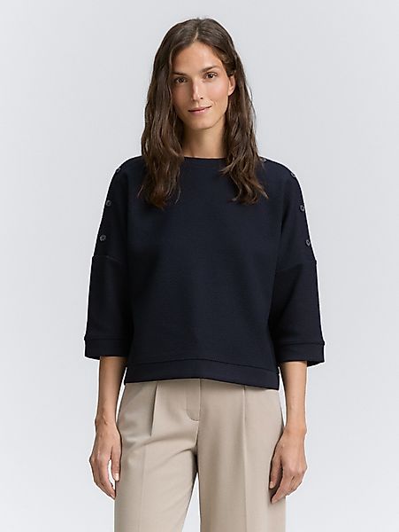 TOM TAILOR Sweatshirt Sweatshirt mit Knopf-Details günstig online kaufen