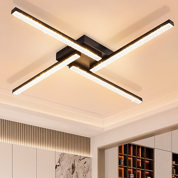 Nettlife LED Deckenleuchte Schwarz Deckenlampe LED günstig online kaufen