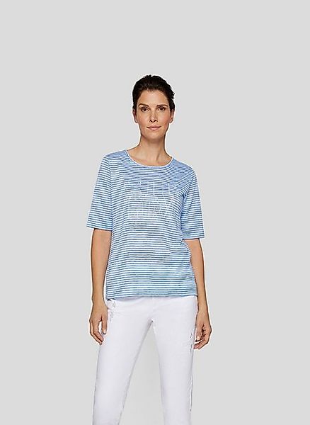 Rabe Rundhalsshirt im Streifenlook und mit Nieten günstig online kaufen