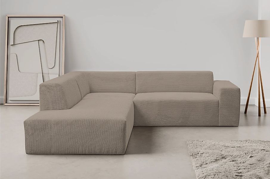 WERK2 Ecksofa "Zeus-M, tolles Sofa mit schönen Details, L-Form", Curvy Tren günstig online kaufen