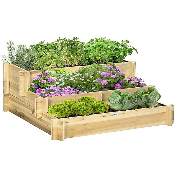 Outsunny Hochbeet (Set, 1 St., Blumentreppe), günstig online kaufen
