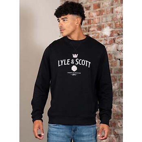 Lyle & Scott  Pullover Cheers to traditional graphic crew neck - jet black günstig online kaufen
