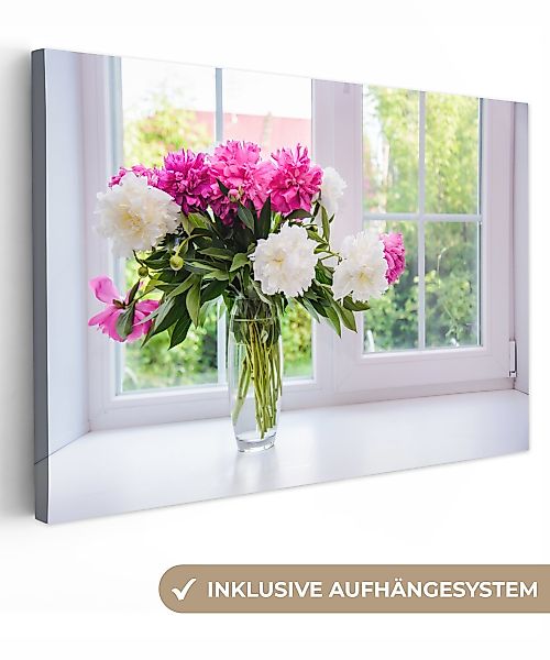 OneMillionCanvasses® Leinwandbild Blumen - Pfingstrosen - günstig online kaufen