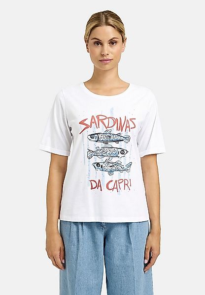 Milano Italy Rundhalsshirt aus Baumwolle günstig online kaufen