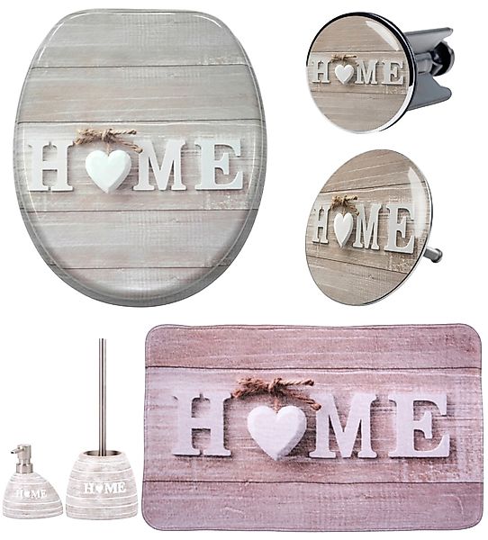 Sanilo Badaccessoire-Set "Home", (Komplett-Set, 6 tlg.), bestehend aus WC-S günstig online kaufen