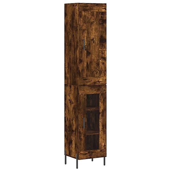 vidaXL Highboard Räuchereiche 34,5x34x180 cm Holzwerkstoff 3200398 günstig online kaufen