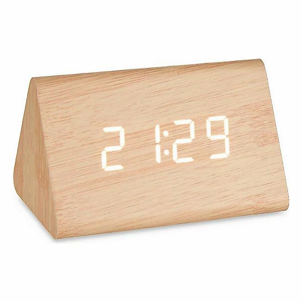 Digitale Desktop-uhr Braun Pvc Holz Mdf (11,7 X 7,5 X 8 Cm) günstig online kaufen