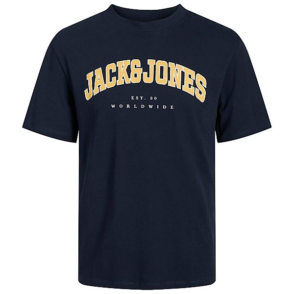 Jack&Jones T-Shirt mit Label-Print Farbe blau Größe: 4XL günstig online kaufen