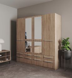 priess Kleiderschrank "Schrank Garderobe Wäscheschrank Barcelona in 5 Breit günstig online kaufen