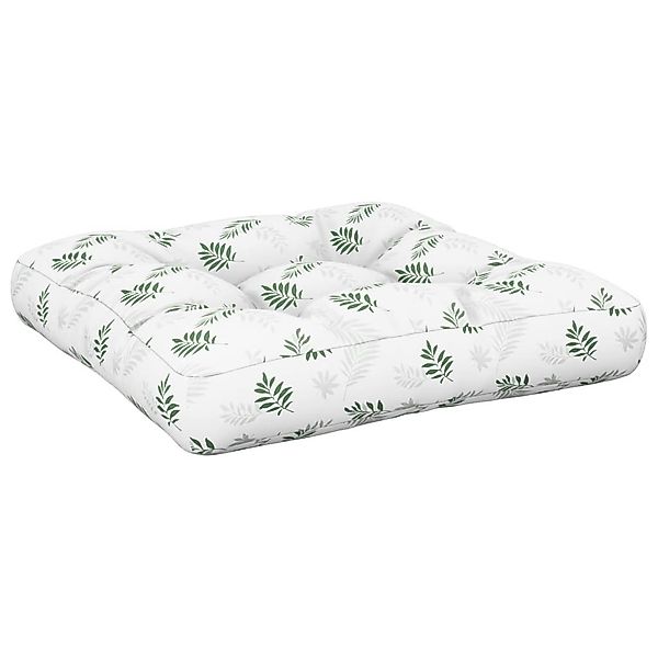 vidaXL Sitzauflage Palettenkissen Blattmuster 58x58x10 cm günstig online kaufen