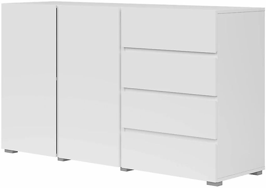 INOSIGN Sideboard "Asymetric,Breite 138 cm, grifflose Kommode 2 Türen/4 Sch günstig online kaufen