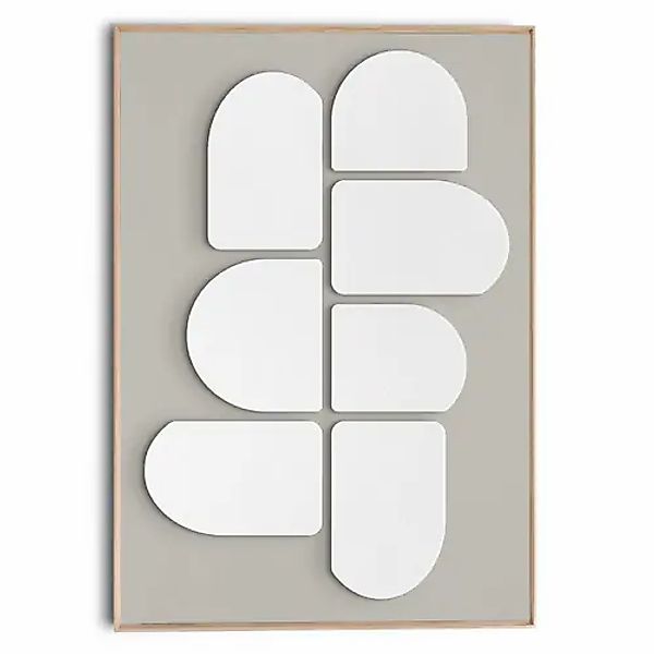 Reinders! Wandbild »Abstract lichtgrijs met wit« Home Office - Weiß - MDF - günstig online kaufen